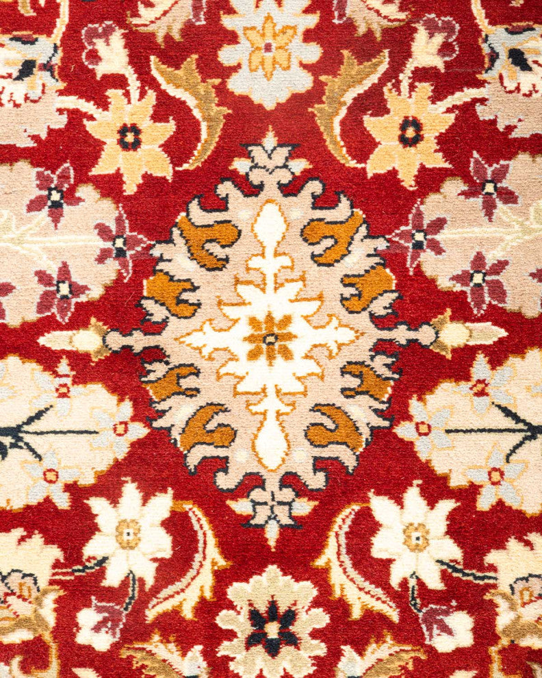 Orai, One-of-a-Kind Hand-Knotted Area Rug Red, 3'1"x5'2"