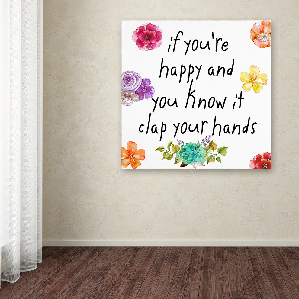 Color Bakery 'Happy' Canvas Art, 14x14