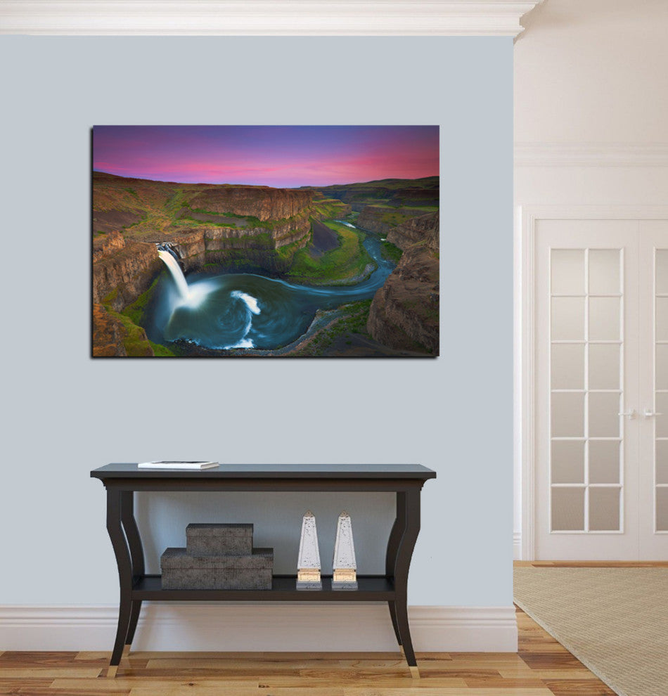 Epic Graffiti "Palouse Falls" by Jesse Estes, Giclee Canvas Wall Art, 26"x40"