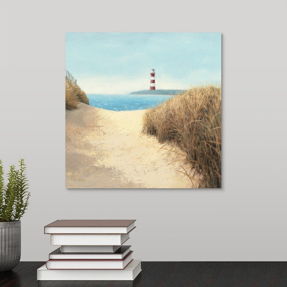 Beach Path Square Wrapped Canvas Art Print, 12"x12"x1.5"