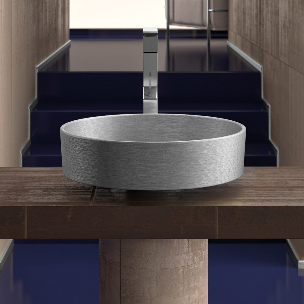 Pert Rho Brushed Vessel Sink