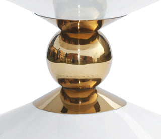Malia Iron Coffee Table, White/Gold