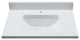 Chantilly White Quartz Top With Mounted White Rectangular Ceramic Basin, 25"