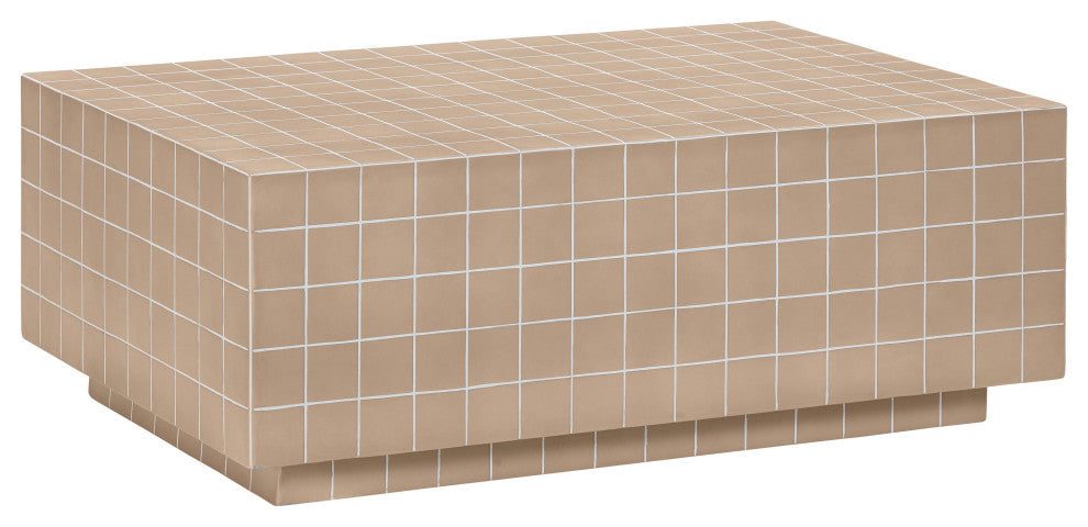 Mixie Taupe Tile Indoor / Outdoor Coffee Table, Taupe