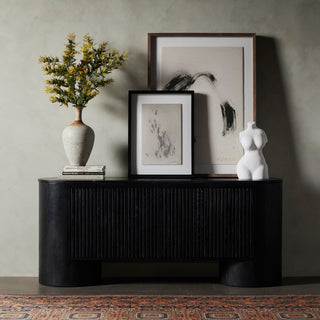 Giovani Media Console-Black Marble