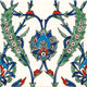 7.87"x7.87" Khayam Bleu Iznik Tiles, Set Of 10