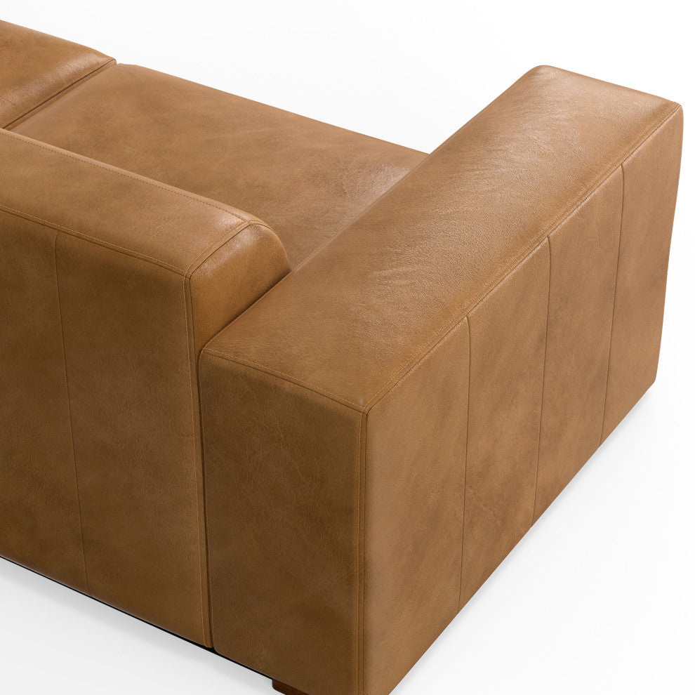 Rex Corner Sectional Modular Sofa in Genuine Leather