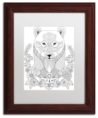 Hello Angel 'Animals 4' Art, Wood Frame, 14"x11", White Matte