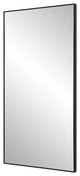 Benzara BM277041 40" Wood Wall Mirror, Rectangular Thin Frame, Black