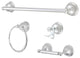 Kingston Brass 4-Piece Bathroom Accessory Set, Polished Chrome