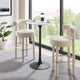 Black White Lippa 28" Round Artificial Marble Bar Table