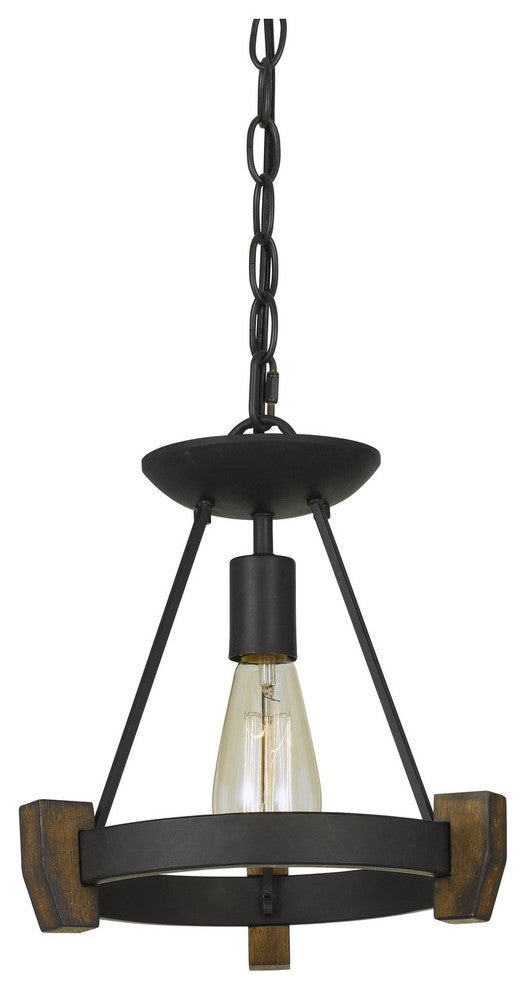 60W Cruz Metal, Wood Pendant