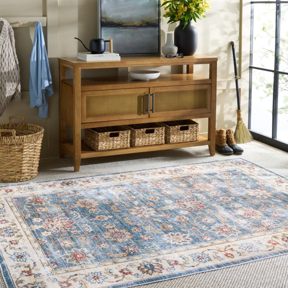Safavieh Martha Stewart MSRW112 Rug Machine-Washable, Green/Beige, 8'x10'