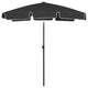 Vidaxl Beach Umbrella Black 70.9"x47.2"