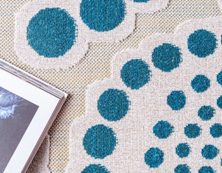 Contemporary Veranda 9'x12' Rectangle Swirl Area Rug