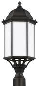 Sevier Large 1-Light Outdoor Post Lantern, Antique Bronze