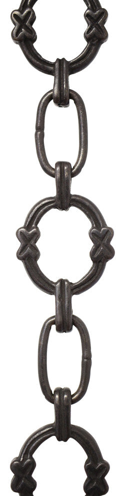 RCH Hardware Brass Round Chandelier Chain, 2 Sizes, 3', Oil Bronzed Black, W45