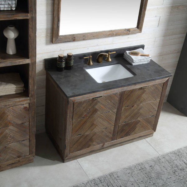 Legion Furniture Double Sink Vanity, Rustic Brown, 60"