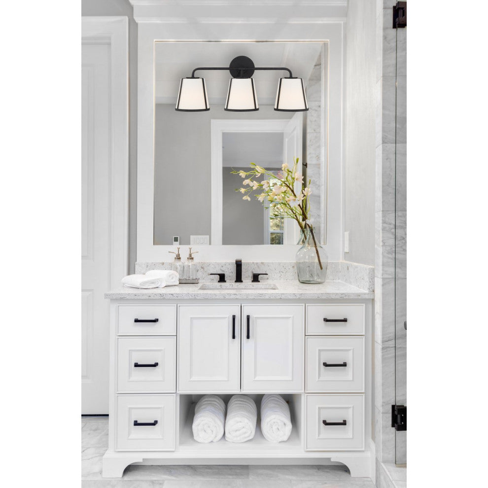 Crystorama Fulton 3 Light Bath Vanity FUL-913-BK, Black