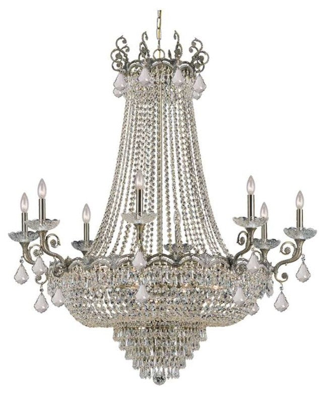 Crystorama Majestic Sold Cast Brass Ornate Crystal Chandelier