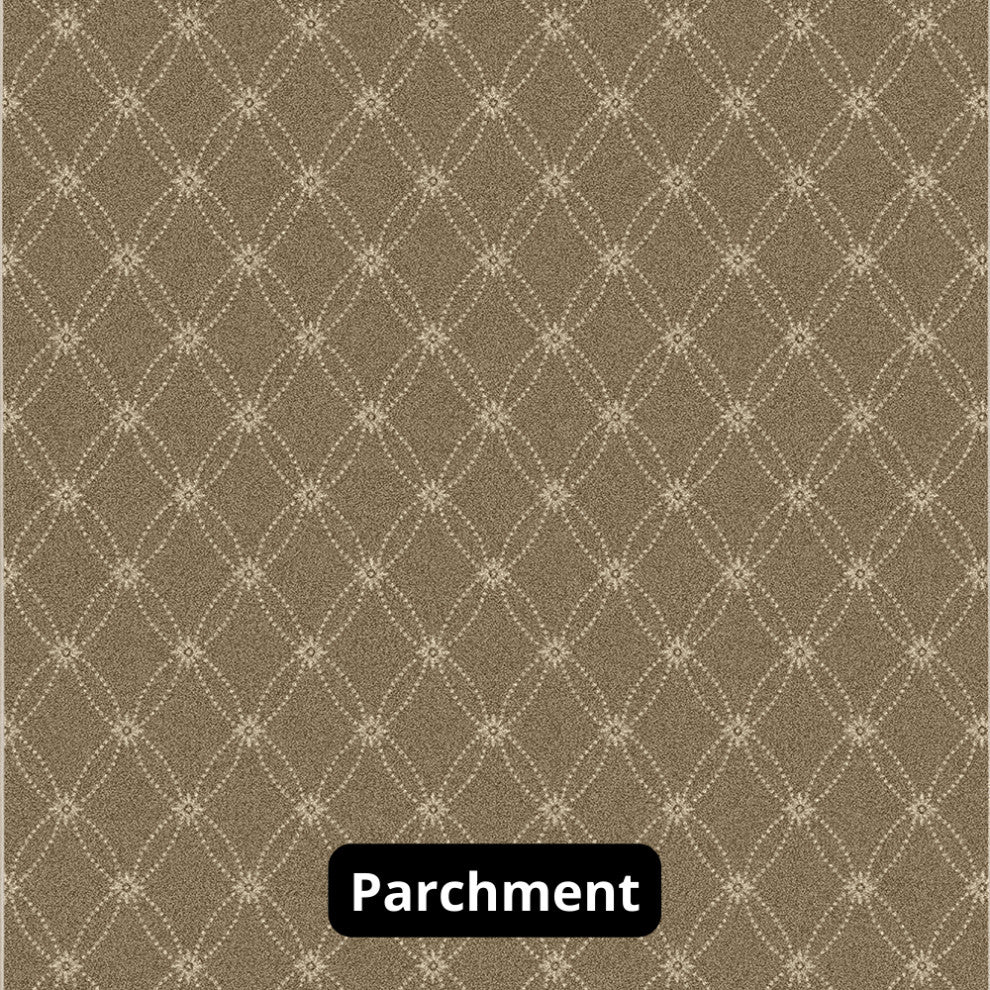 Ribbon Pattern 3/8 Thick Indoor Area Rug Carpet, Parchment, 8x10