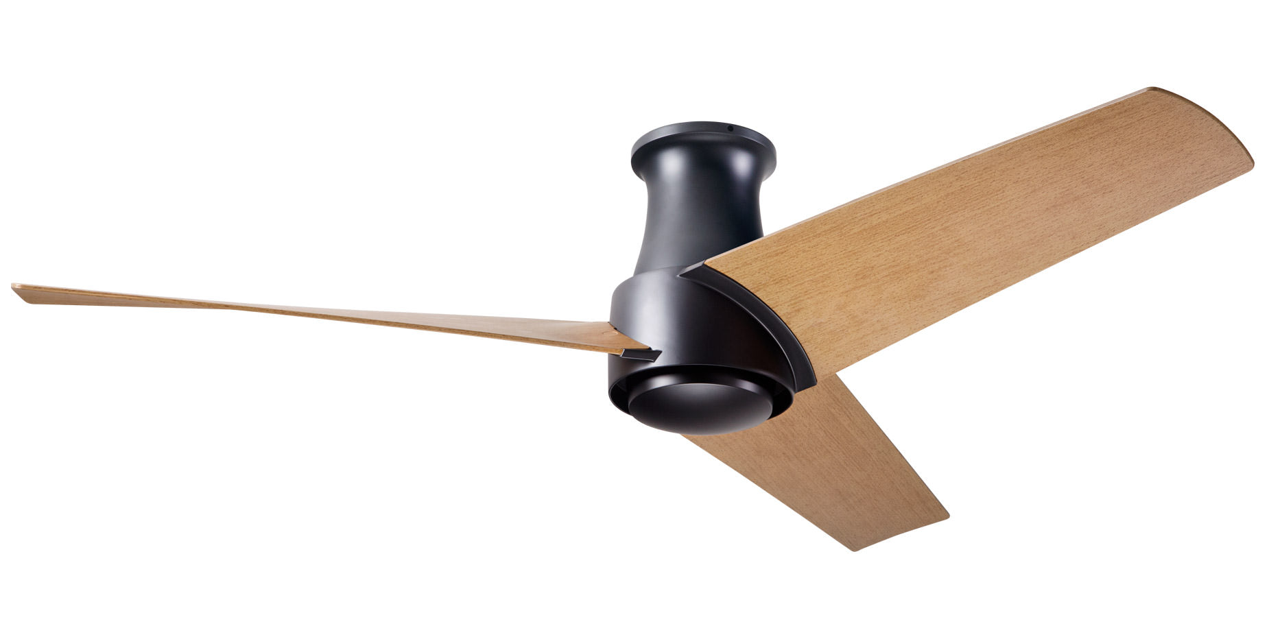 Ambit 56" Flush Fan, Matte Black/Maple Blades, Remote