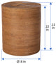 Loma Round Rattan Hamper and Laundry Basket With Removable liner, Honey Brown