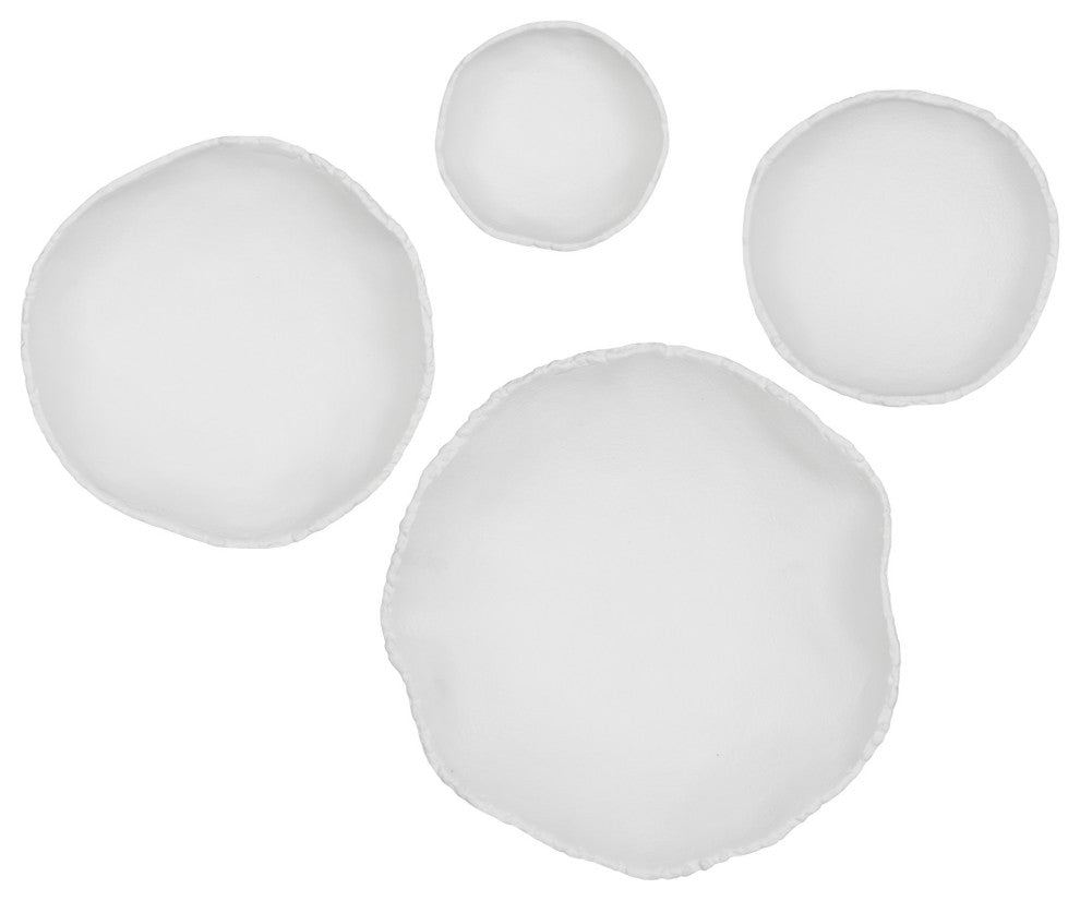 Uttermost 04362 Lucky Coins Set of (4) 11" Tall Aluminum Mineral - Matte White