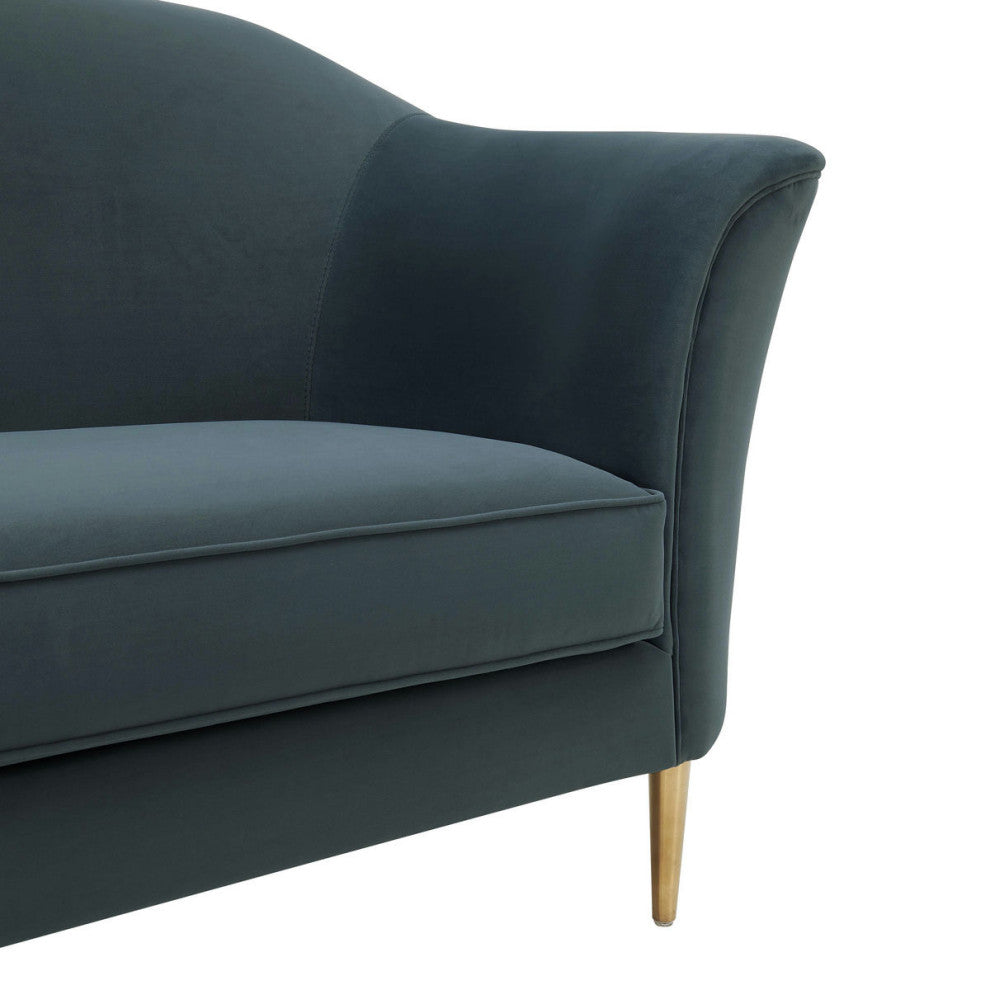 Plato Gray Velvet Sofa