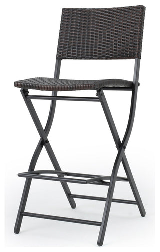 GDF Studio 5-Piece Marinelli Outdoor Multibrown Wicker Bar Set