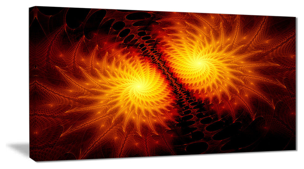 "Fiery Wings of Dragon" Abstract Digital Art Canvas Print