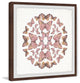"Pink Butterfly Circles" Framed Painting Print, 12"x12"