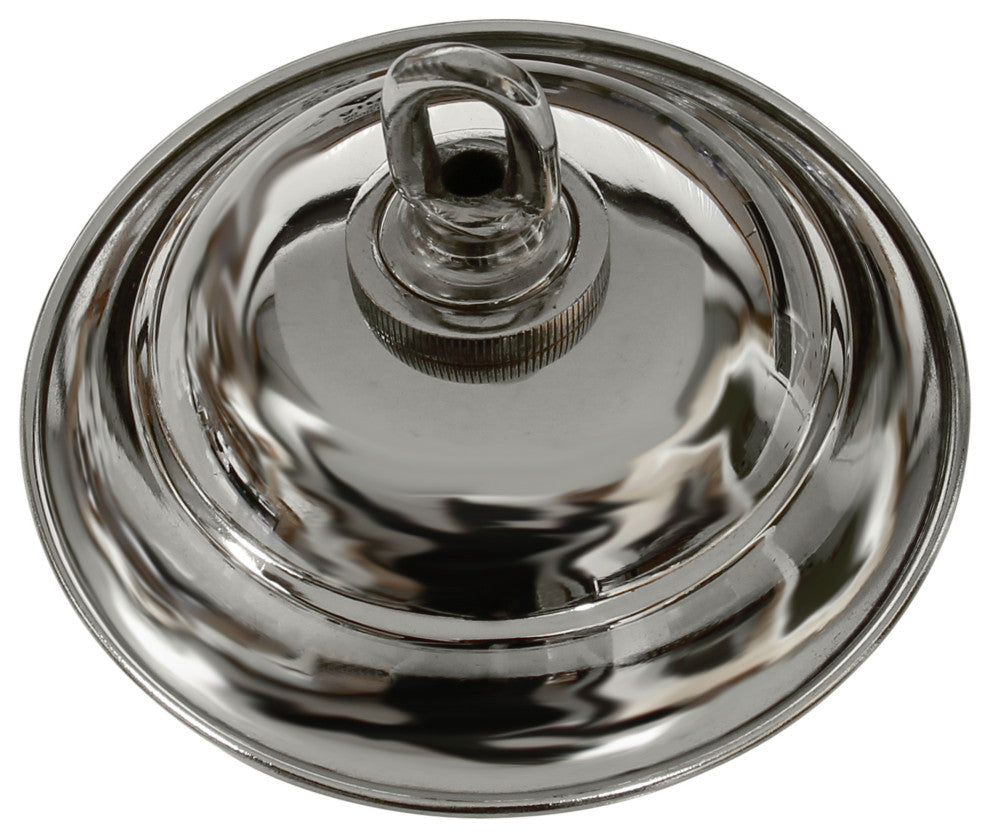 Solid Brass Round Ceiling Canopy, Polished Chrome