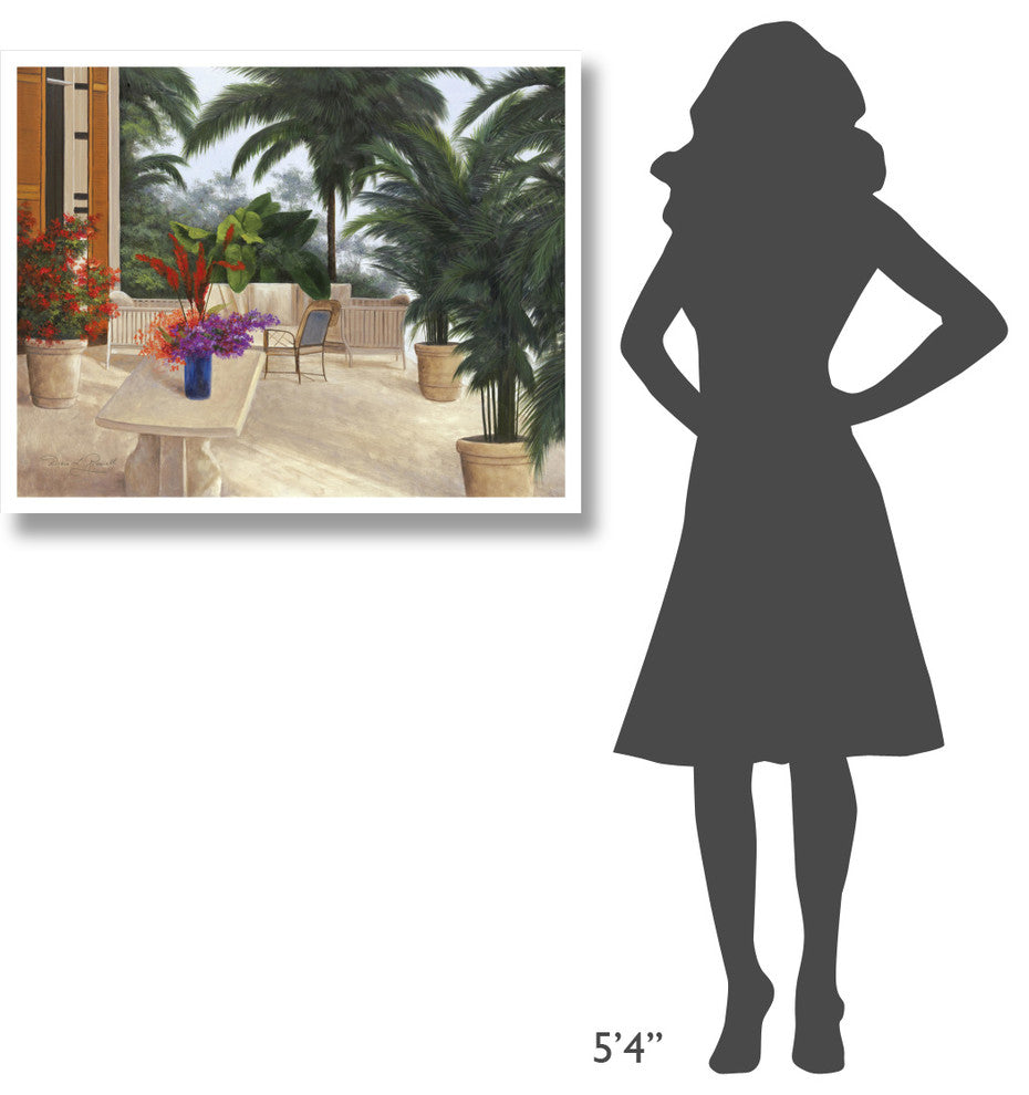 "Private Patio" Digital Paper Print by Diane Romanello, 37"x30"
