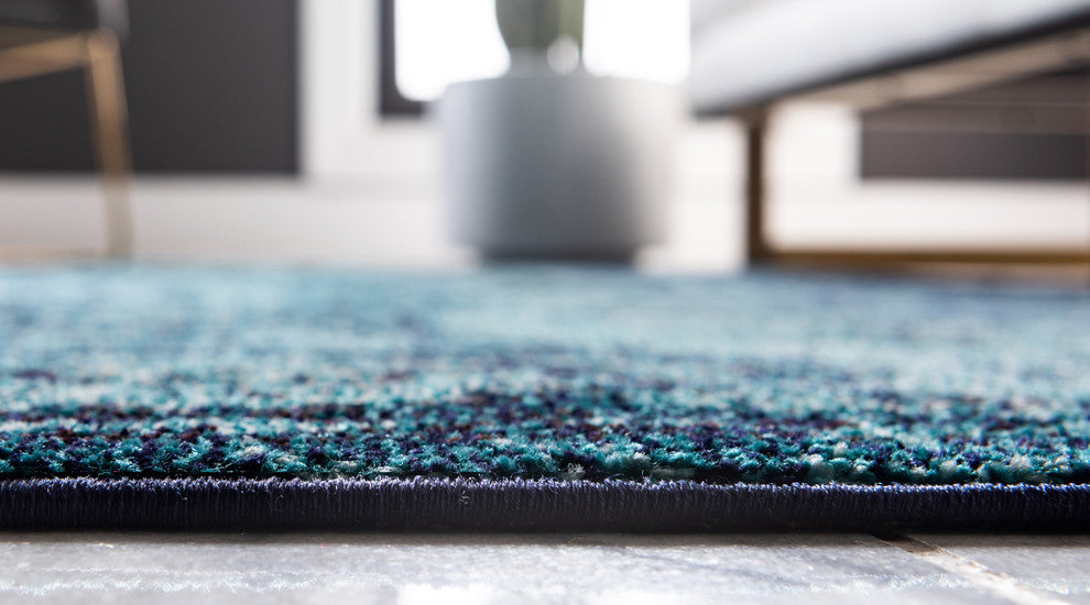 Unique Loom Blue Salamanca Medici 4' 0 x 6' 0 Area Rug
