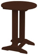 Poly Lumber Balcony Side Table, Tudor Brown, Round