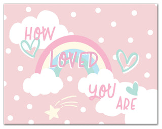 How Loved Pink Rainbow 14x11 Canvas Wall Art