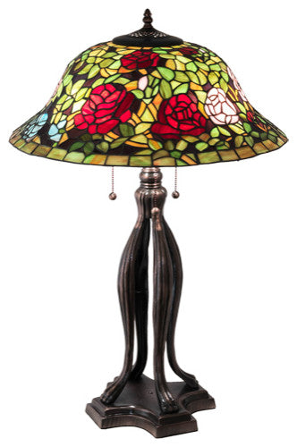 Meyda Lighting 228817 30" High Tiffany Rosebush Table Lamp