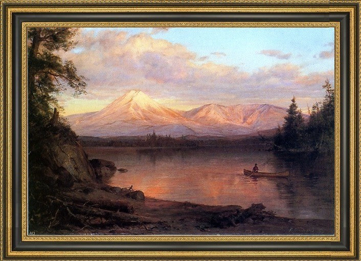Frederic Edwin Church View of Mount KatahdinFramed Premium Canvas Print, 18"x27"