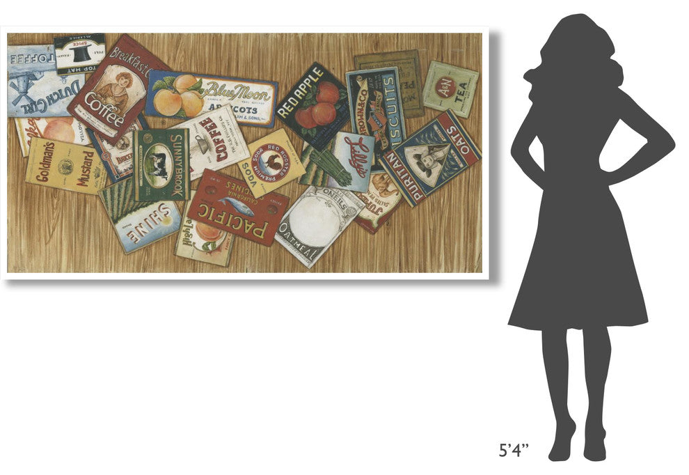"Vintage Signs" Digital Paper Print by David Carter Brown, 74"x38"