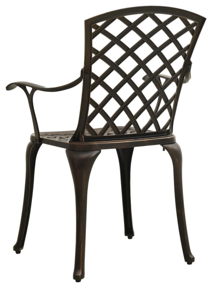 Vidaxl Garden Chairs 2-Piece Set Cast Aluminum Bronze