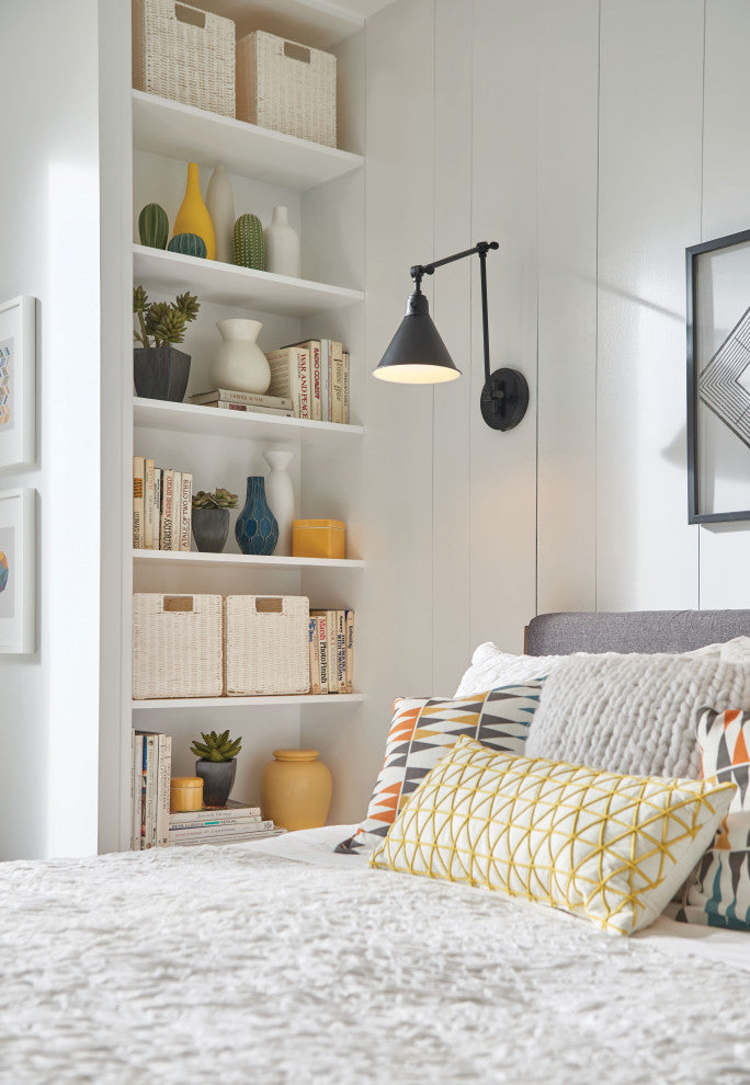 Hinkley Arti Medium Swing Arm Single Light Sconce, Black