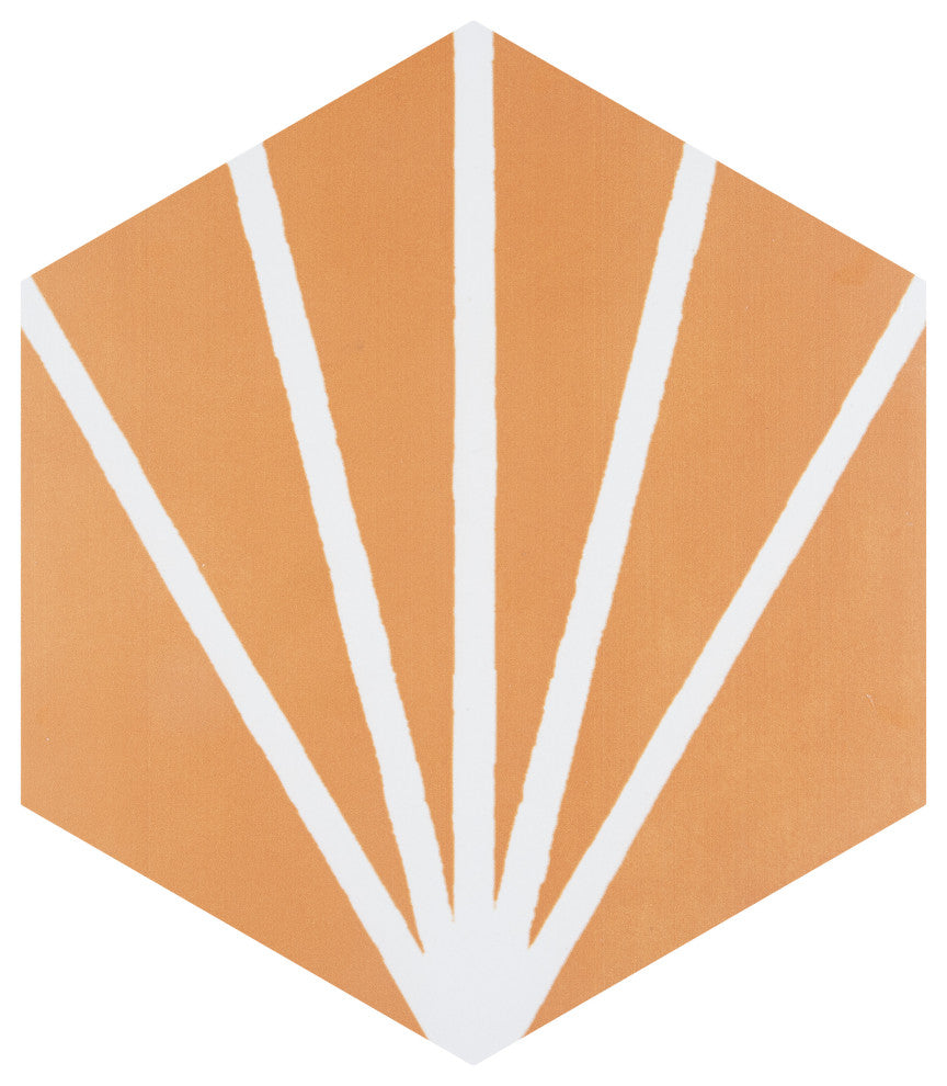 Horizon Dusk Hex Mostaza Porcelain Floor and Wall Tile