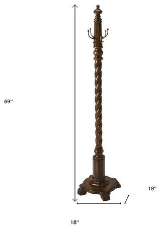 Set of Two Brown And Espresso Upholstered Microfiber Dining Side Chairs