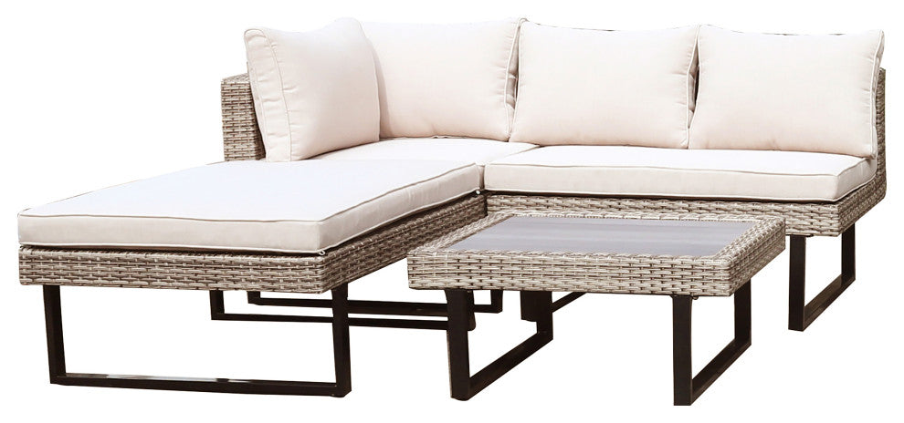 Outdoor Corner Patio Sectional and Tables
