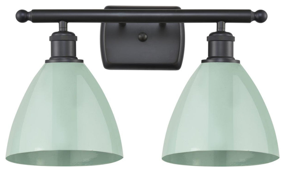 Innovations 516-2W-BK-MBD-75-SF 2 Light Bath Vanity Light, Matte Black