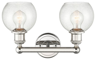 Athens 2-Light 15" Bath Vanity Light, Polished Nickel, Seedy