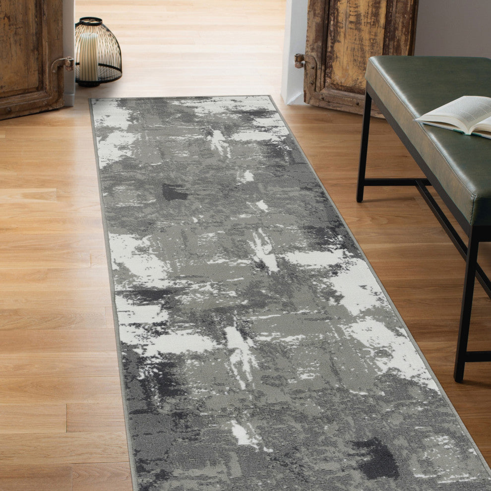 Alpine Ehra Power-Loomed Polypropylene Area Rug, Ivory, 2'7" X 10'
