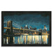 "Bright City Lights Blue I" By James Wiens, Framed Painting Print, Ready To Hang