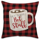 Plaid Hot Cocoa 18"x18" Throw Pillow Cover